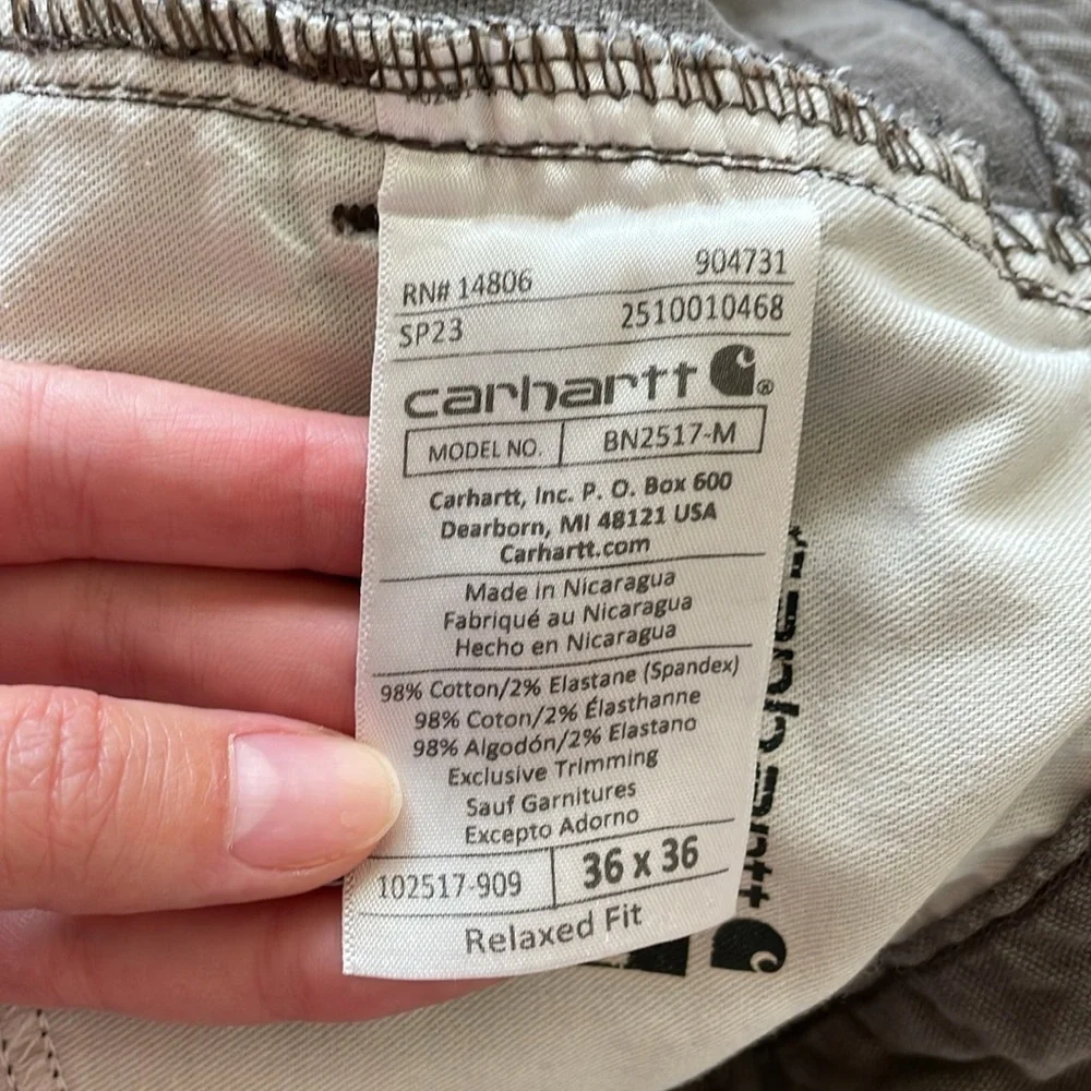 Thrashed Carhartt Relaxed Straight Rigby Work Pant Mens 36x36 Rugged Streetwear